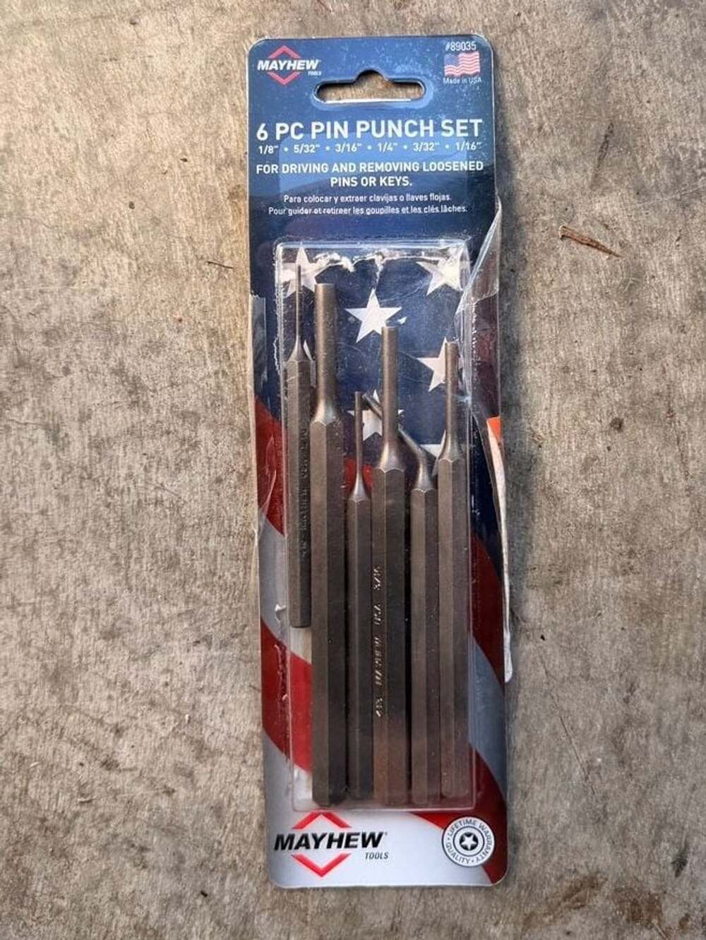 Mayhew 6 Pc Pin Punch Set 89035 New